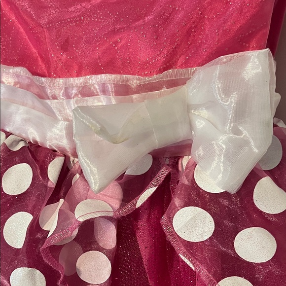 Minnie Mouse Disney Pink and White Polka Dot Kids Costume - Picture 3 of 5